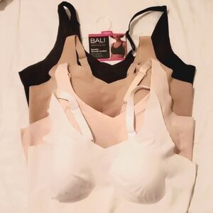 Bali Set of 4 Bras 🌻 Easylite Back Closure Wireless 3XL